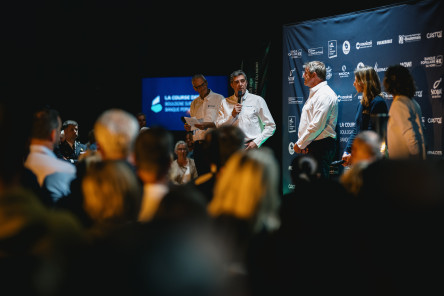 Soirée de présentation des skippers de la Course des Caps Boulogne sur Mer Banque Populaire du Nord 2025, dans Nausicaa, partenaire de la course, à  Boulogne sur Mer.
