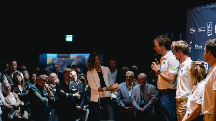 Soirée de présentation des skippers de la Course des Caps Boulogne sur Mer Banque Populaire du Nord 2025, dans Nausicaa, partenaire de la course, à  Boulogne sur Mer.