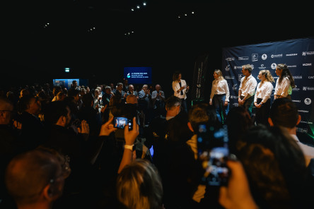 Soirée de présentation des skippers de la Course des Caps Boulogne sur Mer Banque Populaire du Nord 2025, dans Nausicaa, partenaire de la course, à  Boulogne sur Mer.