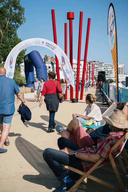 Espace Commerçants sur le village de la Course des Caps Boulogne sur Mer Banque Populaire du Nord 2025.
