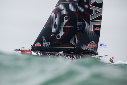 Runs de vitesse des IMOCA au large de Boulogne-Sur-Mer lors de la Course des Caps Boulogne sur Mer Banque Populaire du Nord 2025.