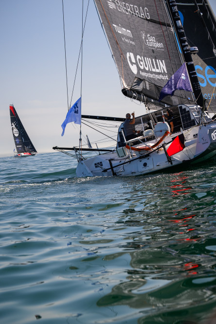 Départ de la Course des Caps Boulogne sur Mer Banque Populaire du Nord 2025, au large de Boulogne-Sur-Mer, le 29 juin 2025.