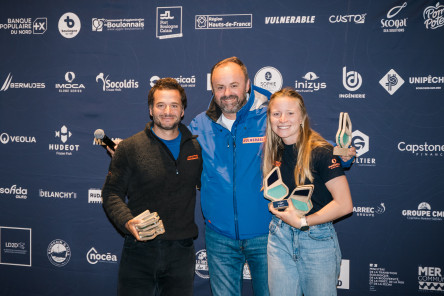 Remise des Prix le dimanche 06 Juillet 2025 de la Course des Caps Boulogne sur Mer Banque Populaire du Nord 2025, dans la salle L'Embarcadère, après un changement en dernière minute suite aux averses locales.