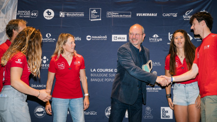 Remise des Prix le dimanche 06 Juillet 2025 de la Course des Caps Boulogne sur Mer Banque Populaire du Nord 2025, dans la salle L'Embarcadère, après un changement en dernière minute suite aux averses locales.