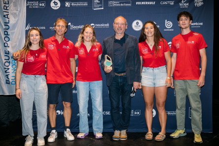 Remise des Prix le dimanche 06 Juillet 2025 de la Course des Caps Boulogne sur Mer Banque Populaire du Nord 2025, dans la salle L'Embarcadère, après un changement en dernière minute suite aux averses locales.
